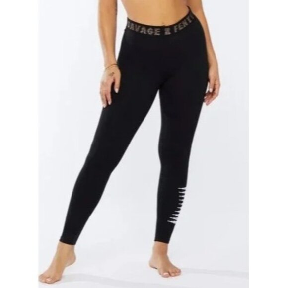 Savage X Fenty Womens S Forever Savage Jersey‎ Legging in Black Caviar NWT - Picture 2 of 13